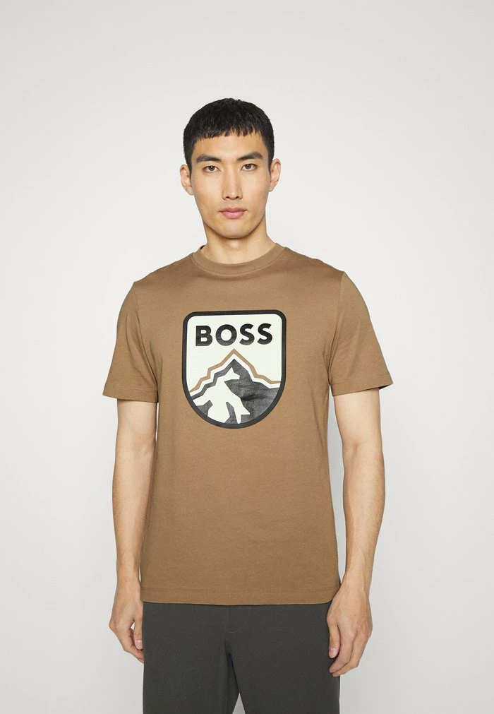BOSS TIBURT - Print T-shirt - Medium Beige 3 BOSS TIBURT - Print T-shirt - Medium Beige