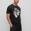 BOSS TDRAW - Print T-shirt - Black -BOSS Sales Store cf44431d30a5456d923a1207e14400f2