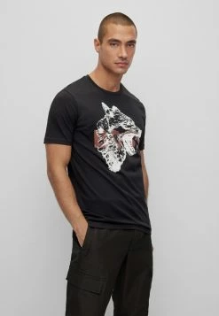 BOSS TDRAW - Print T-shirt - Black