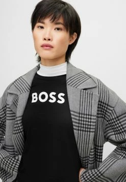 BOSS ELOGO - Print T-shirt - Black -BOSS Sales Store cfe3a9ebed024f7ca715c5514cd93e83