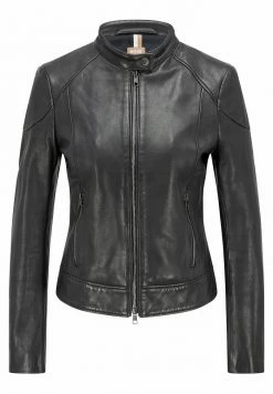 BOSS C SAFLIMA - Leather Jacket - Black -BOSS Sales Store d46549a9c3c0447f8b45b8a6ed592f51