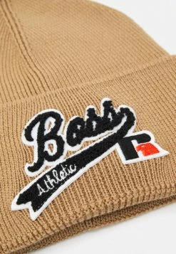BOSS RUSSELL ATHLETIC - Beanie - Medium Beige -BOSS Sales Store db588f7406ce43e78081d24df7b3ff4b