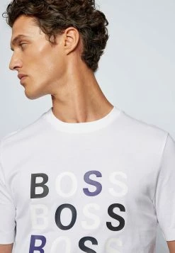 BOSS TESSLER - Print T-shirt - White -BOSS Sales Store e341368fdda04d9fa56dab79a6882929