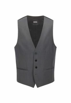 BOSS HUGE - Suit Waistcoat - Dark Grey -BOSS Sales Store e3e1727330d2418bbc6e6d7d39c078b6