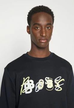 BOSS WELOGOCREW - Sweatshirt - Dark Blue -BOSS Sales Store e3f1e45c4ab64229a93f175f93ee1830