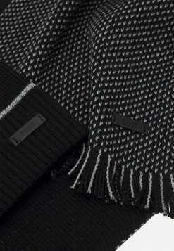 BOSS LITALO SET - Scarf - Black -BOSS Sales Store e45b8fd2a1f64dca8cab487d1dd96db9