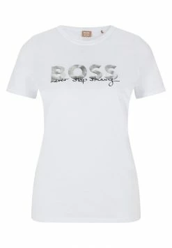 BOSS C_ELOGO - Print T-shirt - White -BOSS Sales Store e47fe69103a44fcfa1a4cdff4d88e9be