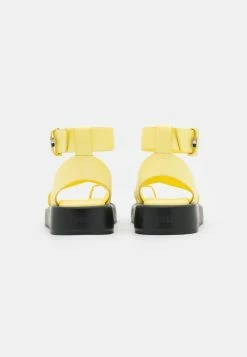 BOSS SCARLET - T-bar Sandals - Medium Yellow -BOSS Sales Store e5d0a1e47d39431ebba75aaf5cd57d38