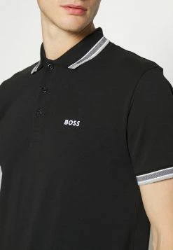 BOSS PADDY CURVED - Polo Shirt - Black -BOSS Sales Store e6e647f0497b4d5ab22b019d67aeadb7
