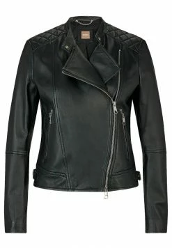 BOSS C SAKINA - Leather Jacket - Black One -BOSS Sales Store e7a74686e4ce48b6a706f6e0bf3332b5