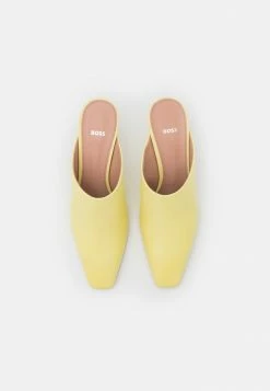 BOSS CHARLOTTE SABOT - Heeled Mules - Medium Yellow -BOSS Sales Store e81c90aa19e5433f871028d9055e8812
