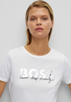 BOSS C_ELOGO - Print T-shirt - White -BOSS Sales Store e9c8bbd6c3e345a083772fe90fbe63cf