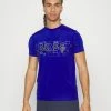 BOSS TEE ACTIVE - Sports T-shirt - Medium Blue