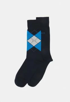 BOSS 2PACK ARGYLE - Socks - Medium Blue