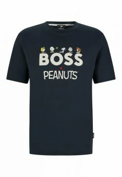 BOSS CHARL IN - Print T-shirt - Dark Blue Four