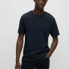 BOSS TIBURT - Basic T-shirt - Dark Blue Four