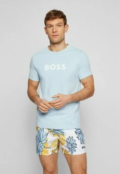 BOSS RN - Print T-shirt - Light Blue