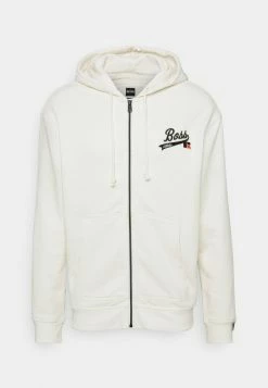 BOSS X RUSSELL ATHLETIC SANYO - Zip-up Sweatshirt - Open White -BOSS Sales Store f222b1349edf40aa8daf3896a28412a0