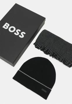 BOSS LITALO SET - Scarf - Black -BOSS Sales Store f31acfd7837a4e23bab61eef5a6cc563