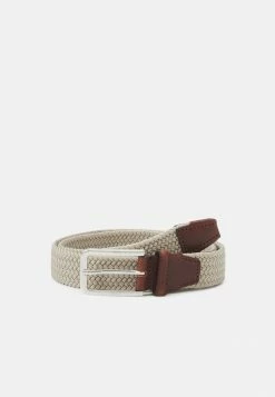 BOSS CLORIO - Braided Belt - Light Beige