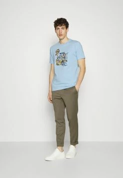 BOSS TIBURT - Print T-shirt - Light/pastel Blue -BOSS Sales Store f84fc264f14048babefe0af187ed15b2
