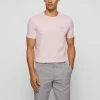 BOSS CURVED - Basic T-shirt - Light Pink Three