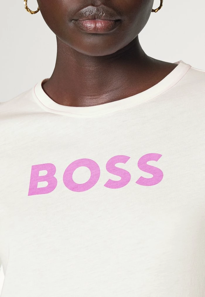 BOSS ELOGO - Print T-shirt - Light Pastel Pink 8 BOSS ELOGO - Print T-shirt - Light Pastel Pink - Image 6