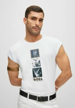 BOSS FREDDIE - Print T-shirt - White -BOSS Sales Store fac374756f544976a920c8de9b797cad