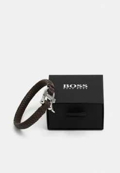 BOSS SAILING - Bracelet - Brown/silver-coloured -BOSS Sales Store fadf9b4bc2b94236b771d2695518fb41