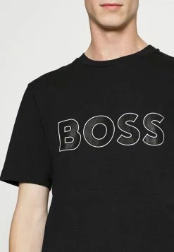 BOSS TEE - Print T-shirt - Black 12 BOSS TEE - Print T-shirt - Black -BOSS Sales Store fb083b6d55ee4642b16c6fe72fdf24c9