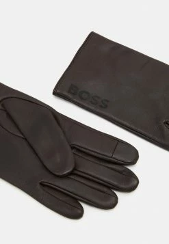 BOSS UNISEX - Gloves - Dark Brown -BOSS Sales Store fcdc960ea5ae471f9330a5487f9ebbb9