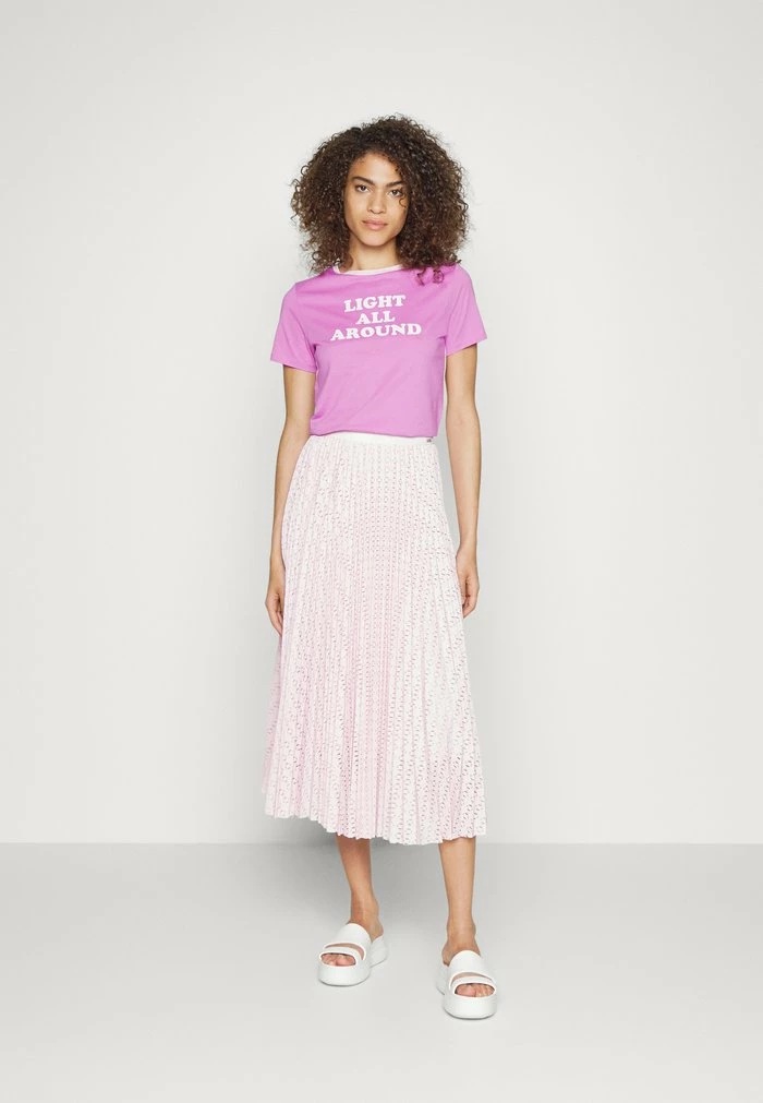 BOSS ESLOGAN - Print T-shirt - Open Pink 4 BOSS ESLOGAN - Print T-shirt - Open Pink - Image 2